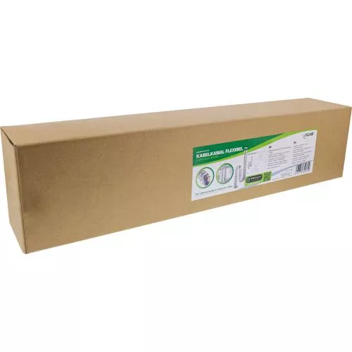 Flexibler Kabelkanal mit Tischbefestigung – 4-Kammer-System – bis 1,28 m – grau