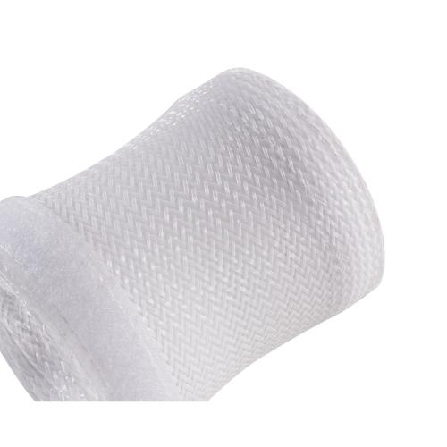 Preview: Kabelschlauch Gewebeschlauch – 1 m x 25 mm – Weiß – mit Klettverschluss