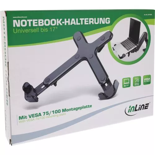 InLine® Notebook-Halterung bis 17" mit VESA 75/100 Montageplatte