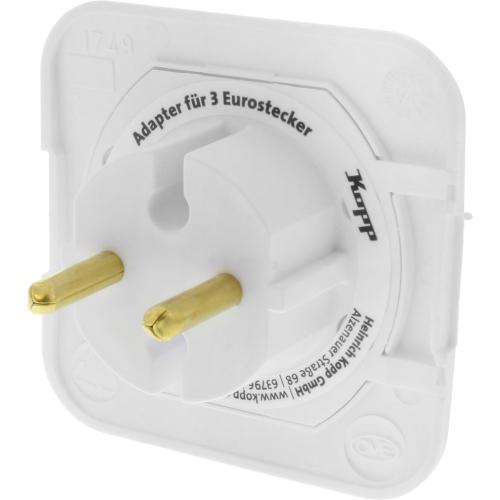 Kopp Euro 3-fach-Adapter extra flach weiß