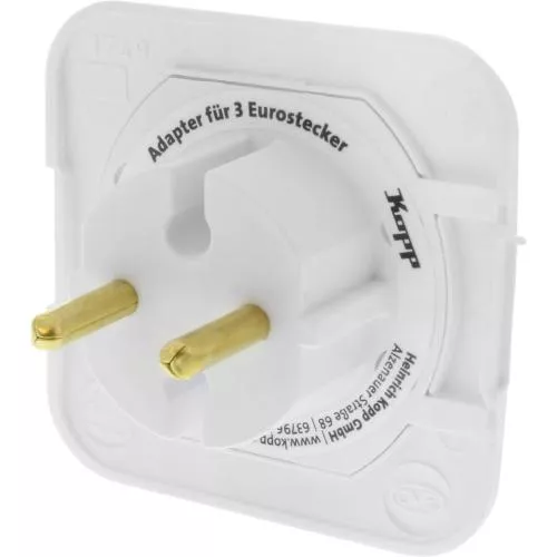 Kopp Euro 3-fach-Adapter extra flach weiß
