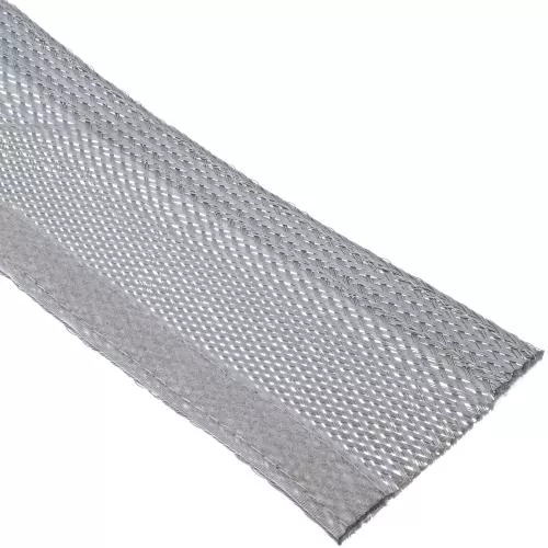 Kabelschlauch Gewebeschlauch – 1 m x 25 mm – Grau – mit Klettverschluss