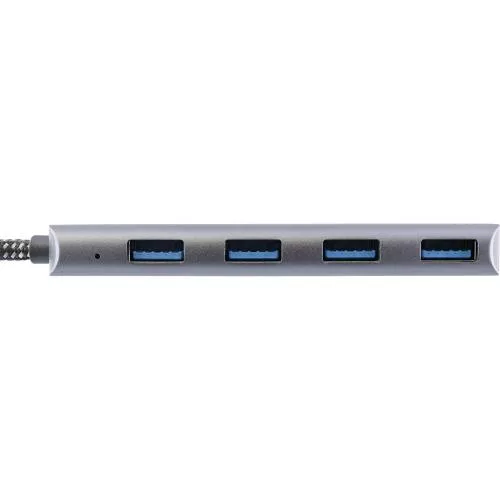 InLine® USB 3.2 Hub USB Typ-C zu 4x USB A 10Gb/s Metallgehäuse grau