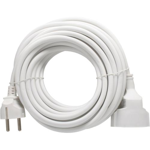 Preview: InLine® Strom-Verlängerung Schutzkontakt Stecker / Buchse weiß 20m