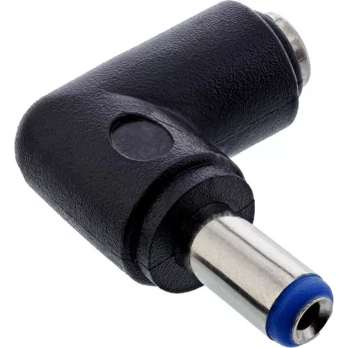 InLine® DC Adapter 5,5x2,1mm DC Hohlstecker Stecker / Buchse gewinkelt