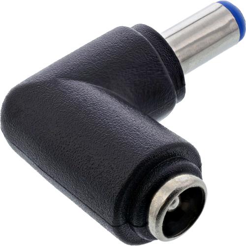 Preview: InLine® DC Adapter 5,5x2,1mm DC Hohlstecker Stecker / Buchse gewinkelt