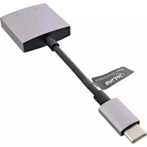 InLine® USB-C Audio Adapterkabel USB-C zu 3,5mm Buchse + PD 30W