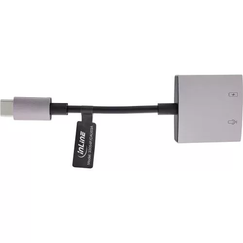 InLine® USB-C Audio Adapterkabel USB-C zu 3,5mm Buchse + PD 30W