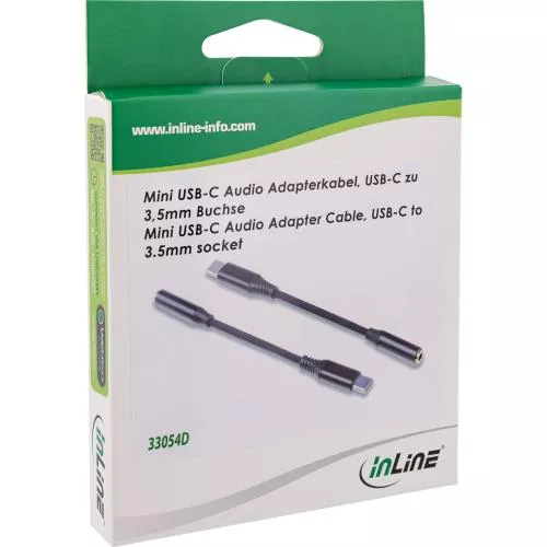 InLine® USB-C Audio Adapterkabel USB-C zu 3,5mm Buchse