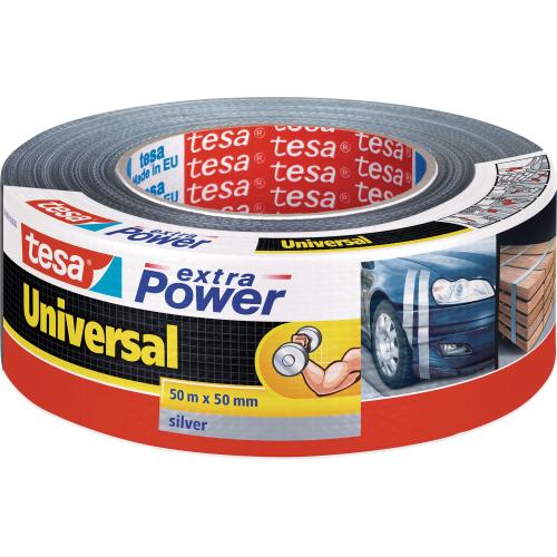 tesa extra power universal 50m x 50mm gewebeverstärktes Folienband 56389-00000-13 silber