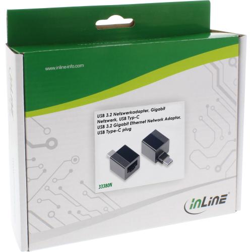 InLine® USB 3.2 zu 1 Gb/s Netzwerkadapter USB Typ-C zu RJ45