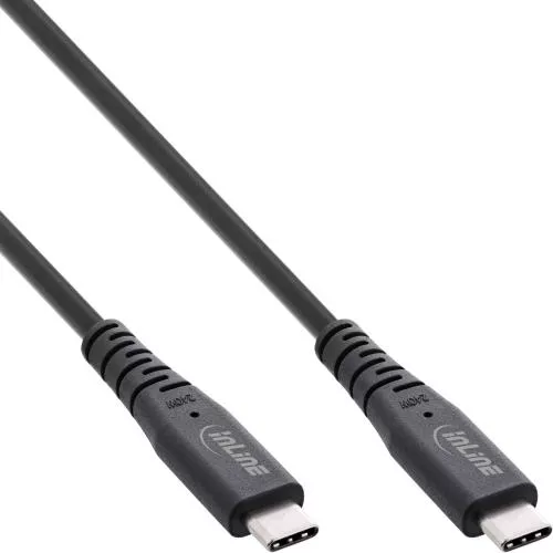 InLine® USB4 Kabel, USB Typ-C Stecker/Stecker, PD 240W, 8K60Hz, TPE schwarz