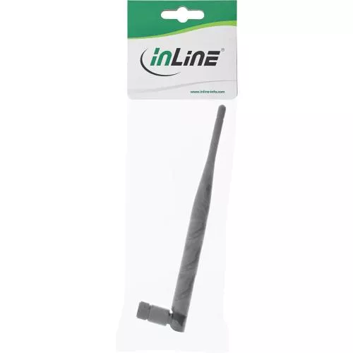 InLine® WLAN Gummi Antenne, für AP und Router, SMA, 5dBi