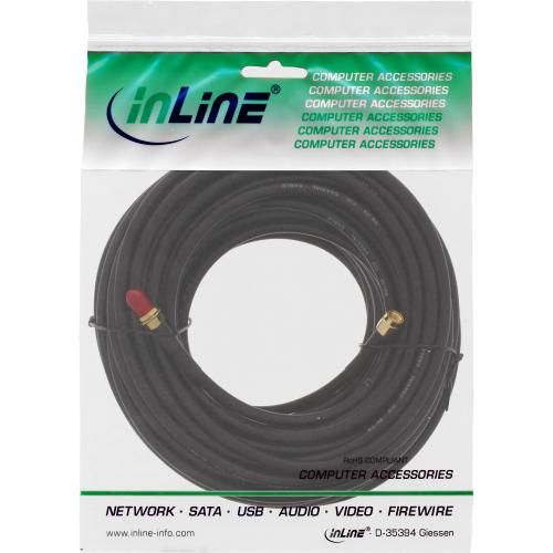 InLine® WLAN Kabel, R-SMA-Stecker auf R-SMA-Kupplung, 20m
