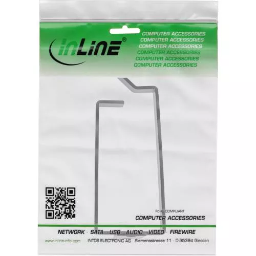 InLine® Kabelbügel Metall 40x80mm schwarz