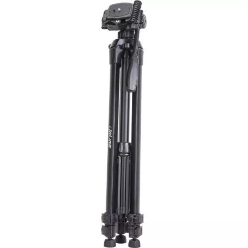 InLine® Stativ für Digitalkameras und Videokameras Aluminium schwarz Höhe max. 1,73m