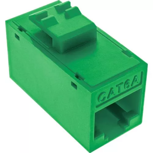 8er-Pack RJ45 Keystone-Module Cat.6A, ungeschirmt, Buchse/Buchse, Snap-In, grün