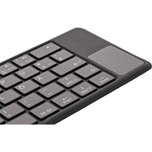 InLine® faltbare Bluetooth Tastatur "BT-Pocket" grau für bis zu 3 Bluetooth-Geräte
