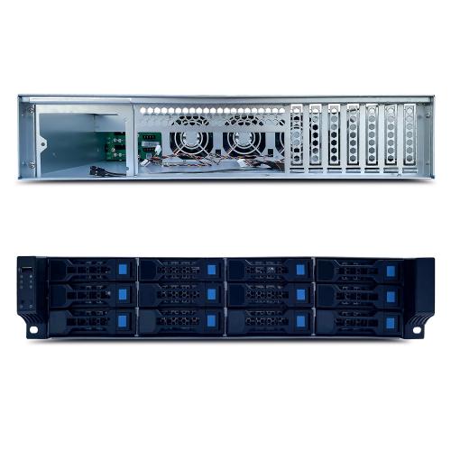 FANTEC SRC-2012X07-12G/6G 2HE 550mm Storagegehäuse ohne Netzteil