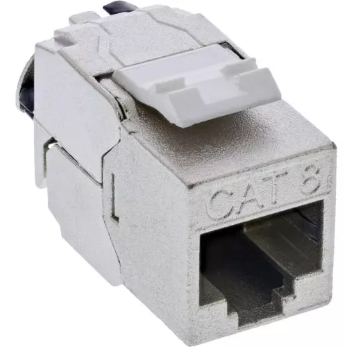 InLine® Keystone RJ45 Buchse Slim, SNAP-In, Cat.8.1, integrierter Kabelbinder