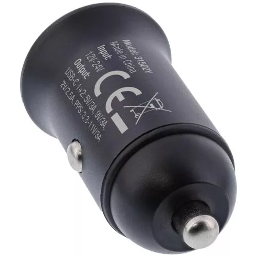 InLine® USB KFZ Stromadapter Power Delivery, 2x USB Typ-C, schwarz