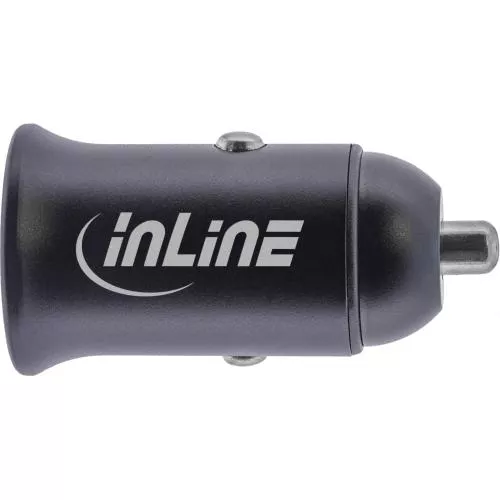 InLine® USB KFZ Stromadapter Power Delivery, 2x USB Typ-C, schwarz