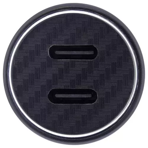 InLine® USB KFZ Stromadapter Power Delivery, 2x USB Typ-C, schwarz