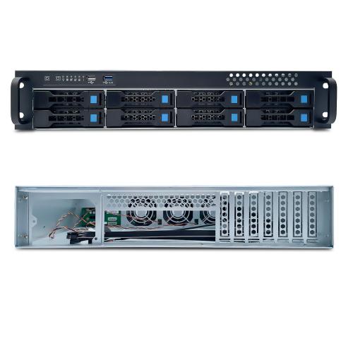 FANTEC SRC-2080X07-12G/6G (2023), 2HE 19"-Storagegehäuse ohne Netzteil, 550mm tief