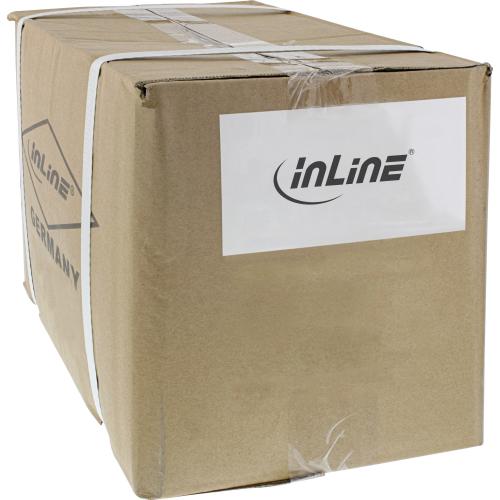 40er Bulk-Pack InLine® Netzkabelverlängerung, Warmgerätestecker gerade C15 auf Buchse gerade C14, 1,8m, schwarz