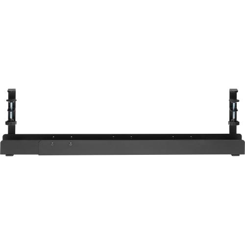 Preview: Universelle Kabelführungsschiene für Untertisch-Montage, 3-stufig verstellbar (80–120 cm), Stahl, Schwarz