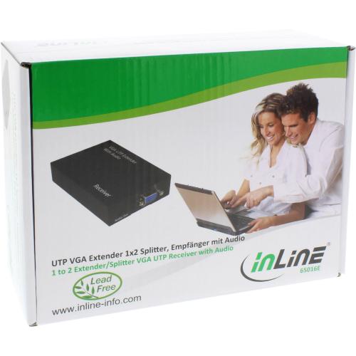 Preview: InLine® VGA Extender/Empfänger über UTP, mit Audio, bis 300m