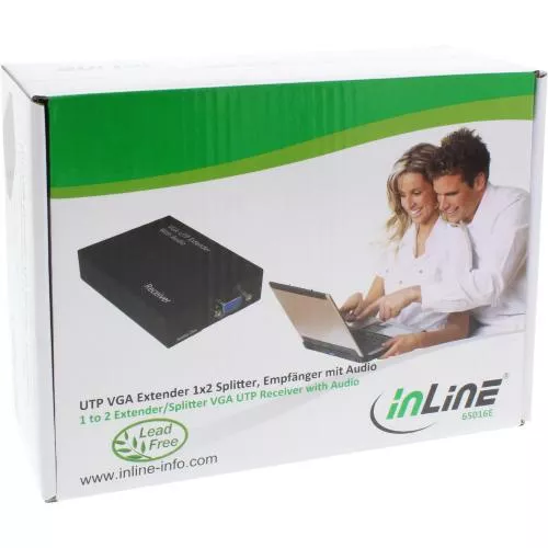 InLine® VGA Extender/Empfänger über UTP, mit Audio, bis 300m