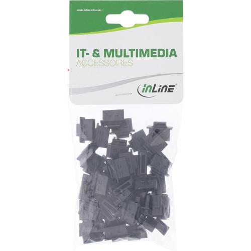 InLine® Staubschutz, für DisplayPort Buchse schwarz 50er Pack