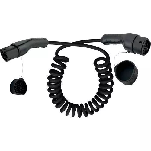 InLine® EV Ladekabel, Spiral, 11kW Typ2, 3-phasig, 5m