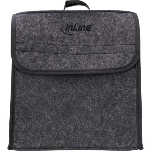Preview: InLine® Aufbewahrungstasche für EV Autoladekabel, bis 7,5m, grau