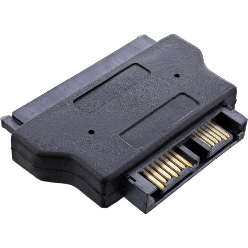 Preview: InLine® Adapter SATA, 22pol. ST (7+15) auf Slimline 13pol. BU (7+6)