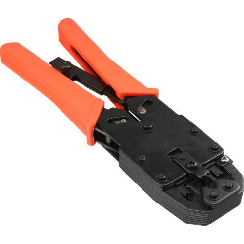 Modular-Crimpzange für RJ10, RJ11, RJ12, RJ45 & DEC – mit Abisolier- & Schneidfunktion