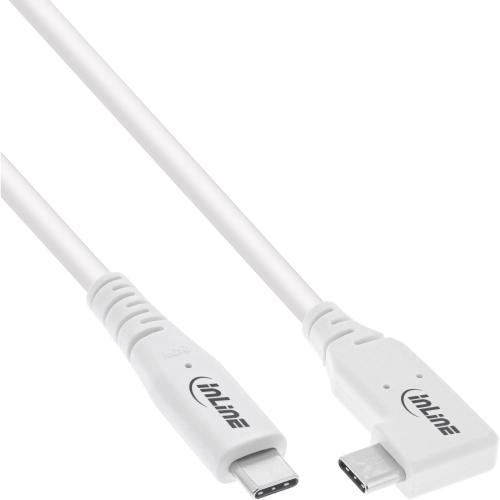 Preview: InLine® USB4 Kabel USB-C einseitig gewinkelt PD 240W 8K60Hz TPE
