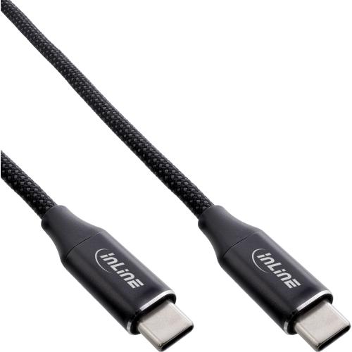 InLine® Magnetic USB-C Kabel USB-C Stecker/Stecker 100W schwarz