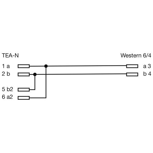 Preview: InLine® TAE-N Anschlusskabel gebrückt 3m