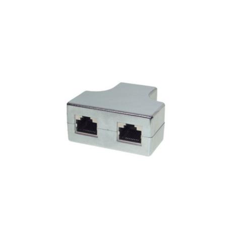 RJ45 Y-Adapter Cat.5e – Buchse auf 2× Buchse, geschirmt