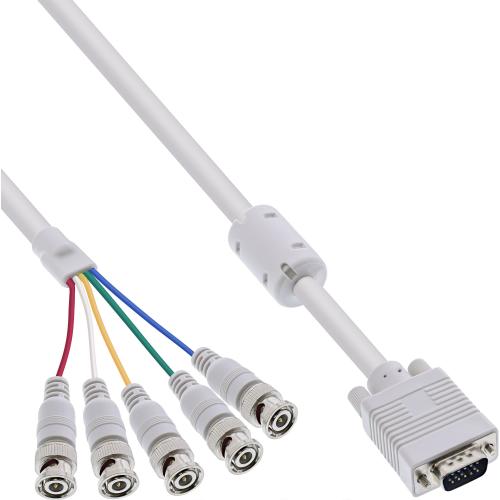 InLine® VGA BNC Kabel 5x BNC Stecker an 15pol HD Stecker