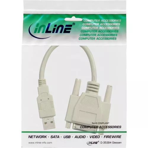 InLine® USB Adapter Kabel USB Stecker A auf 15pol Buchse