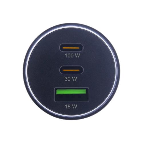 Preview: InLine® USB KFZ Stromadapter Power Delivery, 2x USB-C + QC 3.0 USB-A, schwarz