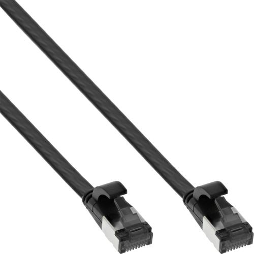 Preview: Cat8 Patchkabel flach schwarz