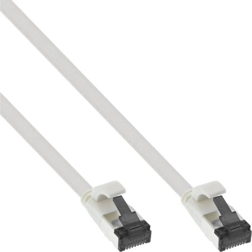 Preview: Cat8 Patchkabel flach weiss