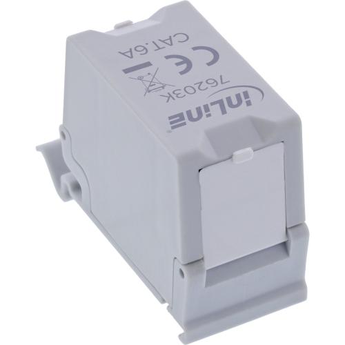 Preview: Cat.6A RJ45 Doppelkupplung für Hutschiene – 10G-tauglich, geschirmt