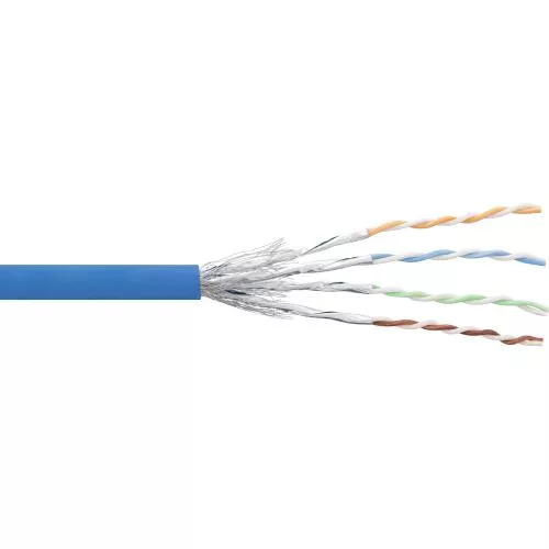Cat.6 Patchkabel Meterware, S/FTP (PiMf), AWG27, PVC, 250 MHz, 100 m