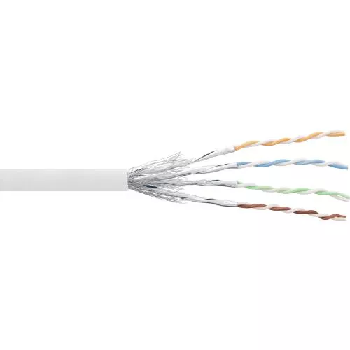 Cat.6 Patchkabel Meterware, S/FTP (PiMf), AWG27, PVC, 250 MHz, 100 m