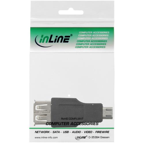InLine® Micro USB Adapter Micro B Stecker an USB A Buchse
